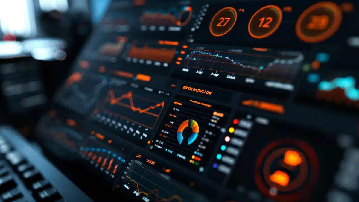 Closeup of Proxmox dashboard showing resource usage graphs and performance metrics.