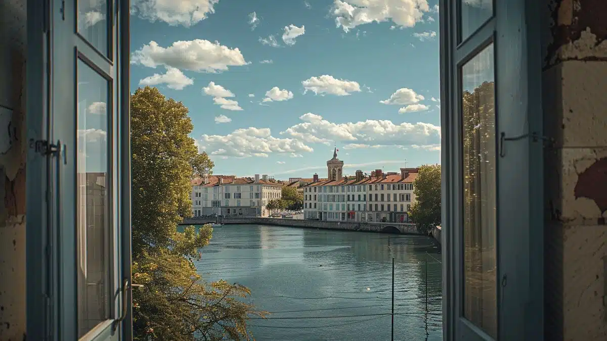 View of La Rochelle's picturesque scenery from a student dormitory window.